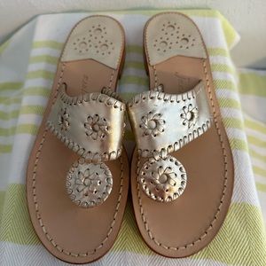 Jack Rogers Flat Sandal - Platinum Gold